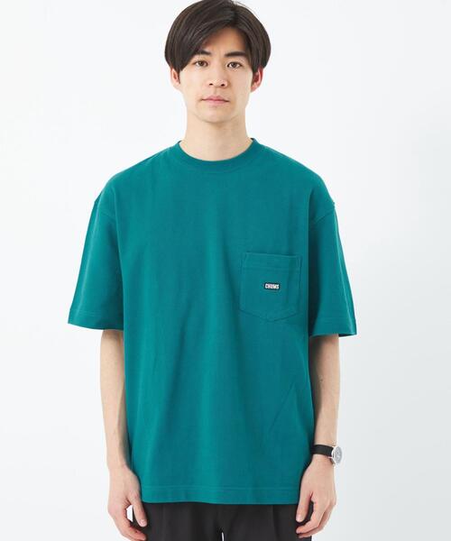 CHUMS(チャムス)の「【別注】<CHUMS> 鹿の子 ロゴ ポケット Tシャツ カットソー(Tシャツ/カットソー・メンズ・ターコイズブルー/ホワイト/ブラック/その他1・M/S/L/XL)」の15枚目の写真