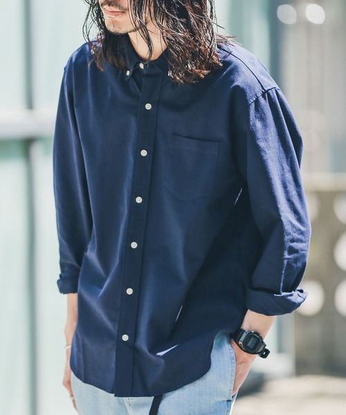 URBAN RESEARCH Sonny Label（アーバンリサーチサニーレーベル）の「『WEB/一部店舗限定/XLサイズあり/抗菌』オックスボタンダウンシャツ（シャツ/ブラウス・メンズ・ネイビー/ブルー/ブルー系その他/ブラック系その他/ホワイト/ピンク/グレー系その他/ホワイト系その他/ライトブルー/ストライプ・LARGE/SMALL/X-LARGE/MEDIUM/X-SMALL）」の20枚目の写真