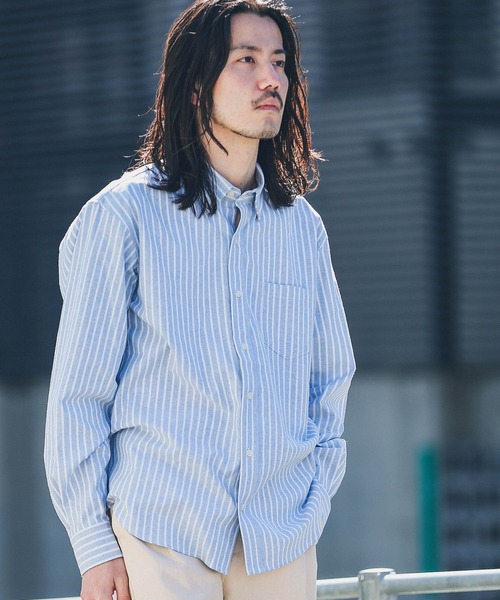 URBAN RESEARCH Sonny Label（アーバンリサーチサニーレーベル）の「『WEB/一部店舗限定/XLサイズあり/抗菌』オックスボタンダウンシャツ（シャツ/ブラウス・メンズ・ネイビー/ブルー/ブルー系その他/ブラック系その他/ホワイト/ピンク/グレー系その他/ホワイト系その他/ライトブルー/ストライプ・LARGE/SMALL/X-LARGE/MEDIUM/X-SMALL）」の19枚目の写真