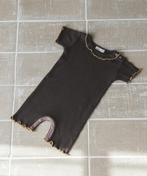 pairmanon | 【プレミアムリブコットン100%】【ベビー】メローフリルリブロンパース(ロンパース)