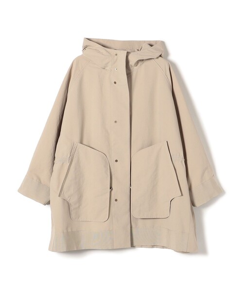 SHIPS（シップス）の「Primary NavyLabel:〈手洗い可能〉フード ポンチョ（ポンチョ・レディース・ベージュ/ダークグレー・ONE SIZE）」の14枚目の写真