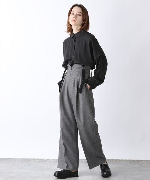 JEANASIS（ジーナシス）の「ドビー2WAYスリーブシャツ/189702（シャツ/ブラウス・レディース・ホワイト/ブルー/スミクロ・FREE）」の19枚目の写真