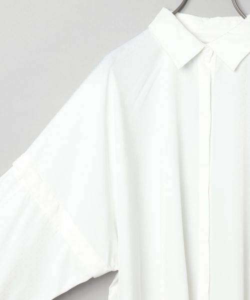 JEANASIS（ジーナシス）の「ドビー2WAYスリーブシャツ/189702（シャツ/ブラウス・レディース・ホワイト/ブルー/スミクロ・FREE）」の15枚目の写真