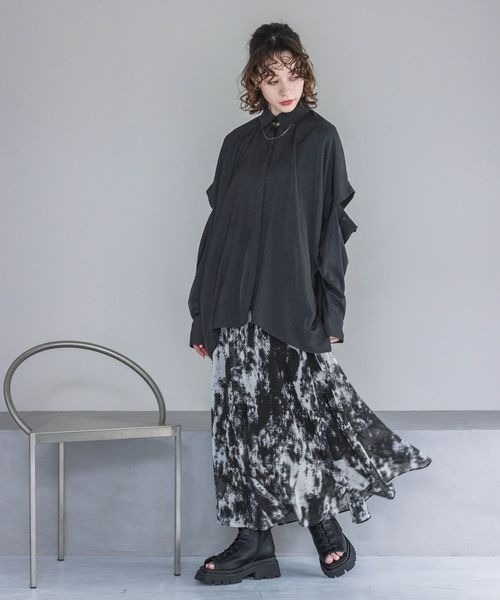 JEANASIS（ジーナシス）の「ドビー2WAYスリーブシャツ/189702（シャツ/ブラウス・レディース・ホワイト/ブルー/スミクロ・FREE）」の22枚目の写真