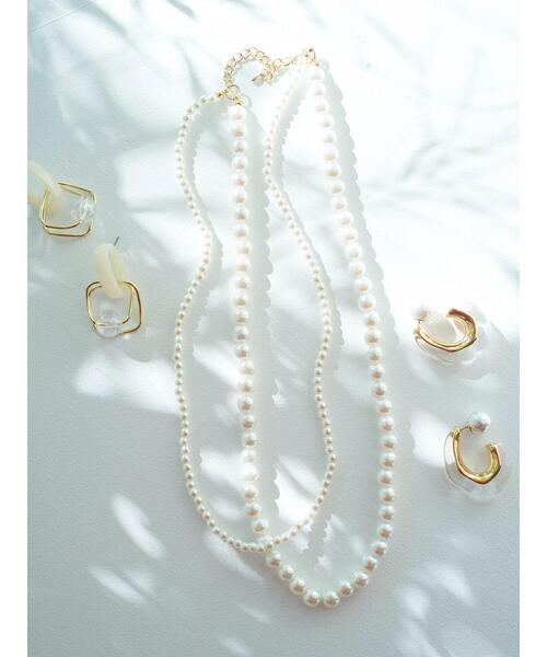 Lugnoncure（ルノンキュール）の「パール2連ネックレス（ネックレス・レディース・オフホワイト・ﾌﾘ-）」の2枚目の写真