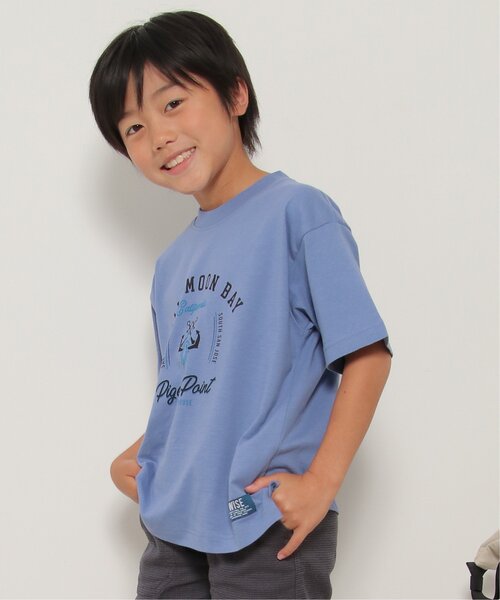 ikka(イッカ)の「USAコットン サーフテイストプリントTシャツ(120~160cm)(Tシャツ/カットソー・キッズ・グリーン/ブルー/レッド系その他/オフホワイト・160/130/140/120/150)」の5枚目の写真