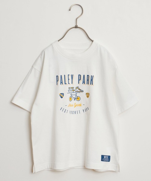 ikka(イッカ)の「USAコットン サーフテイストプリントTシャツ(120~160cm)(Tシャツ/カットソー・キッズ・グリーン/ブルー/レッド系その他/オフホワイト・160/130/140/120/150)」の2枚目の写真