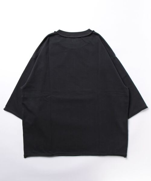 AOZORA（アオゾラ）の「AOZORA/アオゾラ　ストライプインレイカットオフ5分袖（Tシャツ/カットソー・メンズ・ブルー系その他/ブラック/マスタード・MEDIUM/LARGE/X-LARGE）」の13枚目の写真