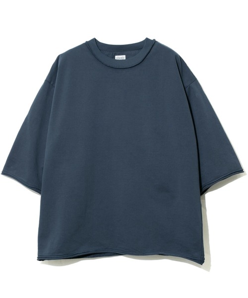 AOZORA（アオゾラ）の「AOZORA/アオゾラ　ストライプインレイカットオフ5分袖（Tシャツ/カットソー・メンズ・ブルー系その他/ブラック/マスタード・MEDIUM/LARGE/X-LARGE）」の3枚目の写真