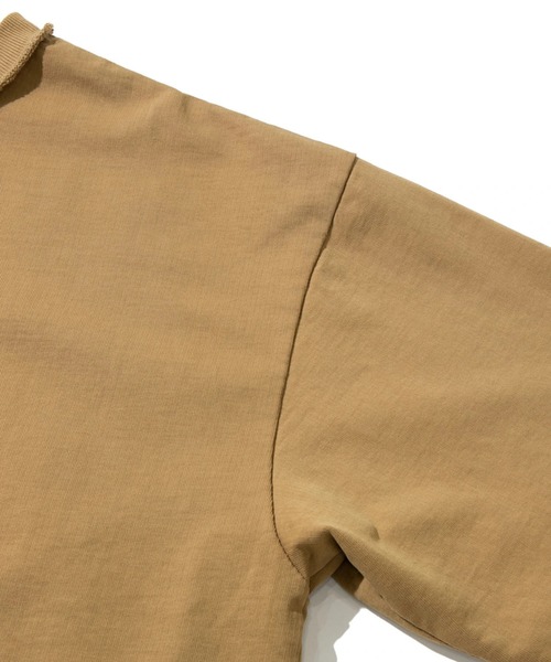 AOZORA（アオゾラ）の「AOZORA/アオゾラ　ストライプインレイカットオフ5分袖（Tシャツ/カットソー・メンズ・ブルー系その他/ブラック/マスタード・MEDIUM/LARGE/X-LARGE）」の5枚目の写真