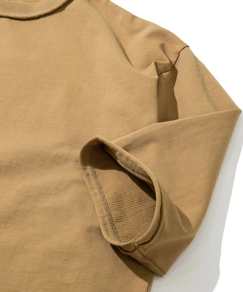 AOZORA（アオゾラ）の「AOZORA/アオゾラ　ストライプインレイカットオフ5分袖（Tシャツ/カットソー・メンズ・ブルー系その他/ブラック/マスタード・MEDIUM/LARGE/X-LARGE）」の6枚目の写真