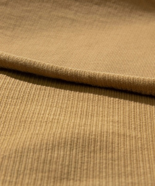 AOZORA（アオゾラ）の「AOZORA/アオゾラ　ストライプインレイカットオフ5分袖（Tシャツ/カットソー・メンズ・ブルー系その他/ブラック/マスタード・MEDIUM/LARGE/X-LARGE）」の9枚目の写真