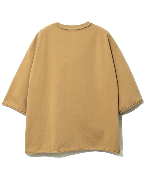 AOZORA（アオゾラ）の「AOZORA/アオゾラ　ストライプインレイカットオフ5分袖（Tシャツ/カットソー・メンズ・ブルー系その他/ブラック/マスタード・MEDIUM/LARGE/X-LARGE）」の10枚目の写真