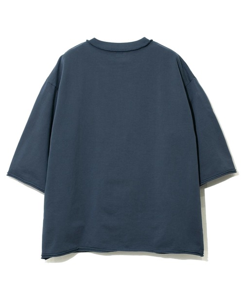 AOZORA（アオゾラ）の「AOZORA/アオゾラ　ストライプインレイカットオフ5分袖（Tシャツ/カットソー・メンズ・ブルー系その他/ブラック/マスタード・MEDIUM/LARGE/X-LARGE）」の11枚目の写真