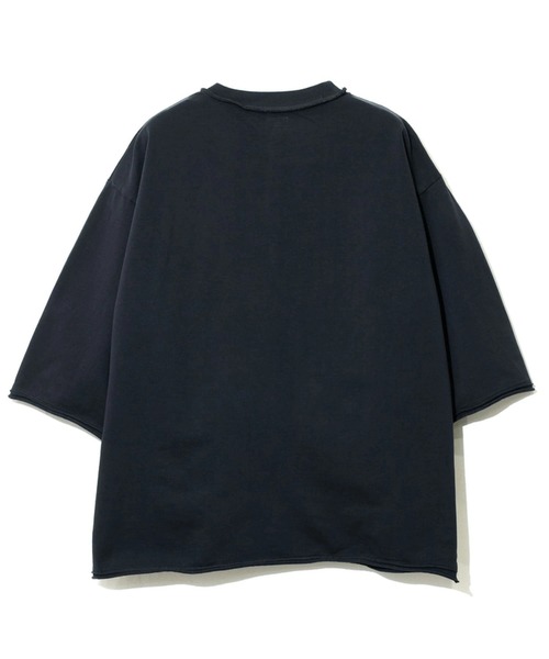 AOZORA（アオゾラ）の「AOZORA/アオゾラ　ストライプインレイカットオフ5分袖（Tシャツ/カットソー・メンズ・ブルー系その他/ブラック/マスタード・MEDIUM/LARGE/X-LARGE）」の12枚目の写真