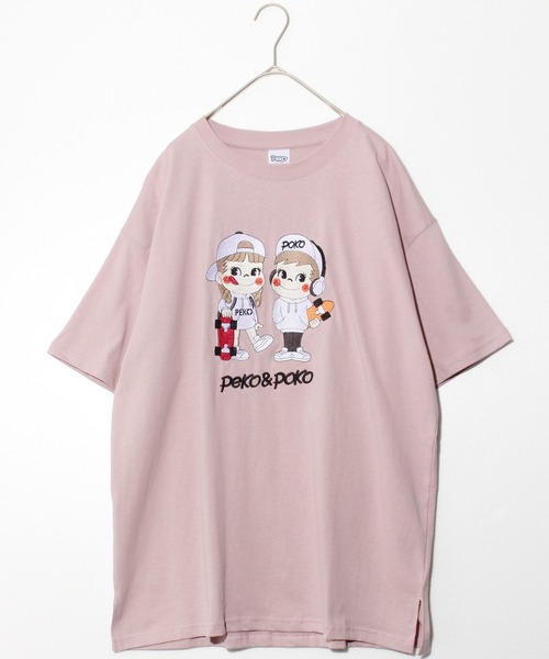 ALWAYS GOOD TIME(オルウェイズグッドタイム)の「【ペコちゃん】天竺総刺繍半袖Tシャツ(Tシャツ/カットソー・レディース・グレー/オレンジ系/ピンク/ライトパープル・L/M)」の3枚目の写真