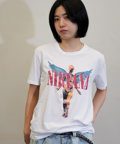 THRIFTY LOOK(スリフティールック)の「THRIFTY LOOK / スリフティールック THRIFTY "NIRVANA" TEE ニルヴァーナ バンドTシャツ バンT(Tシャツ/カットソー・メンズ・ブラック/ホワイト・LARGE/X-LARGE/XX-LARGE/MEDIUM)」の3枚目の写真