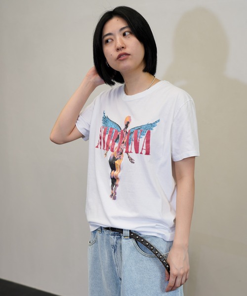 THRIFTY LOOK(スリフティールック)の「THRIFTY LOOK / スリフティールック THRIFTY "NIRVANA" TEE ニルヴァーナ バンドTシャツ バンT(Tシャツ/カットソー・メンズ・ブラック/ホワイト・LARGE/X-LARGE/XX-LARGE/MEDIUM)」の4枚目の写真