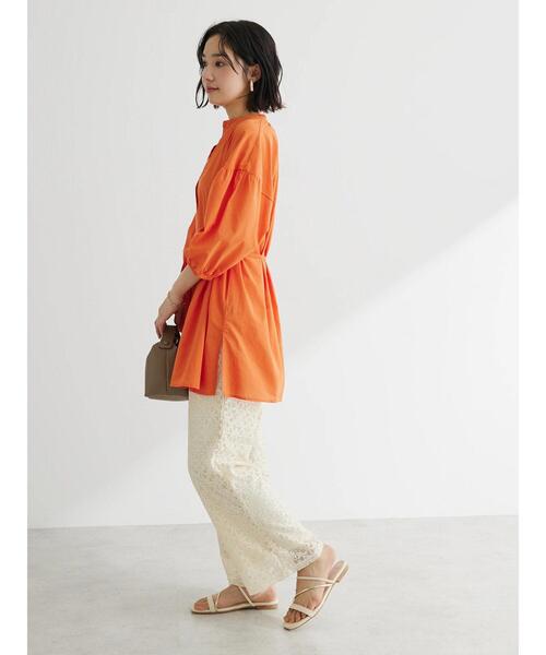 Green　Parks（グリーンパークス）の「格子柄レースパンツ（その他パンツ・レディース・ブラック/ライトベージュ・FREE）」の4枚目の写真