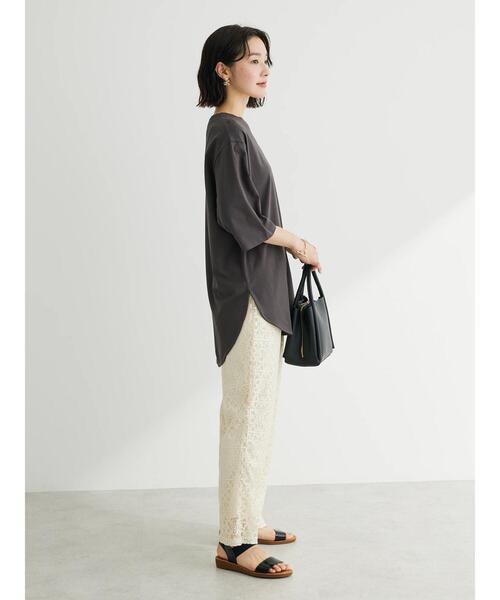 Green　Parks（グリーンパークス）の「格子柄レースパンツ（その他パンツ・レディース・ブラック/ライトベージュ・FREE）」の17枚目の写真