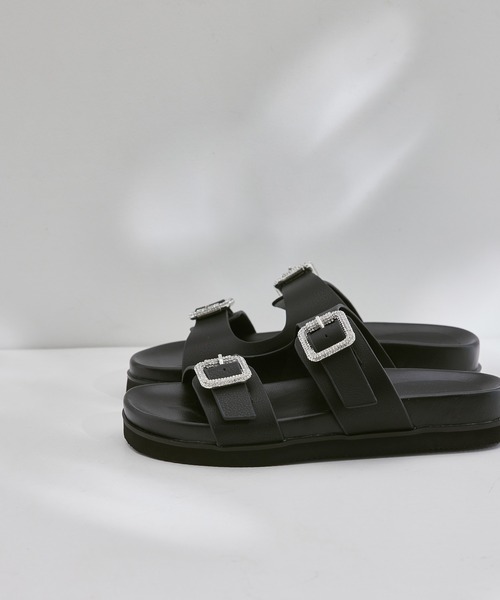 ROPE'（ロペ）の「ビジューバックルサンダル（サンダル・レディース・ブラック/オフホワイト・38/39/36/37）」の11枚目の写真