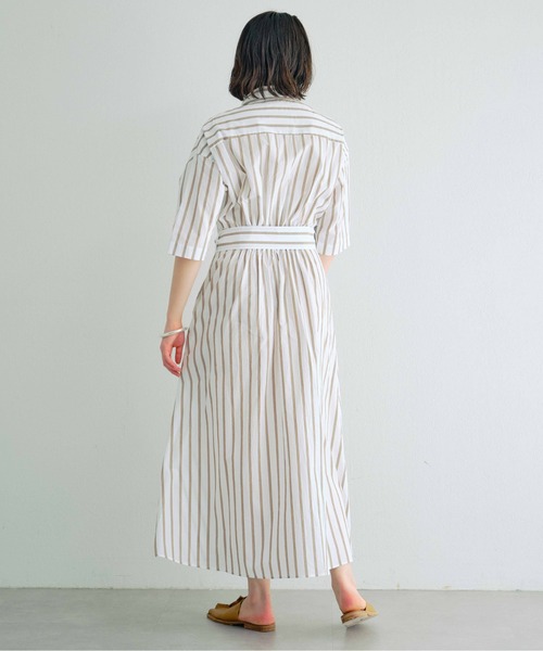 GALLARDAGALANTE（ガリャルダガランテ）の「【大草直子さんコラボ】ストライプシャツワンピース（ワンピース・レディース・ホワイト・0/1）」の4枚目の写真