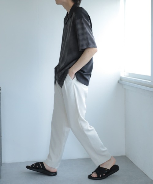 SENSE OF PLACE by URBAN RESEARCH（センスオブプレイスバイアーバンリサーチ）の「『セットアップ対応』『イージーケア』リネンライクブロックドシャツ(5分袖)（シャツ/ブラウス・メンズ・その他1/その他2・MEDIUM/LARGE）」の10枚目の写真