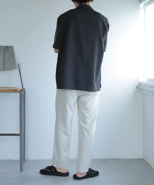 SENSE OF PLACE by URBAN RESEARCH（センスオブプレイスバイアーバンリサーチ）の「『セットアップ対応』『イージーケア』リネンライクブロックドシャツ(5分袖)（シャツ/ブラウス・メンズ・その他1/その他2・MEDIUM/LARGE）」の11枚目の写真