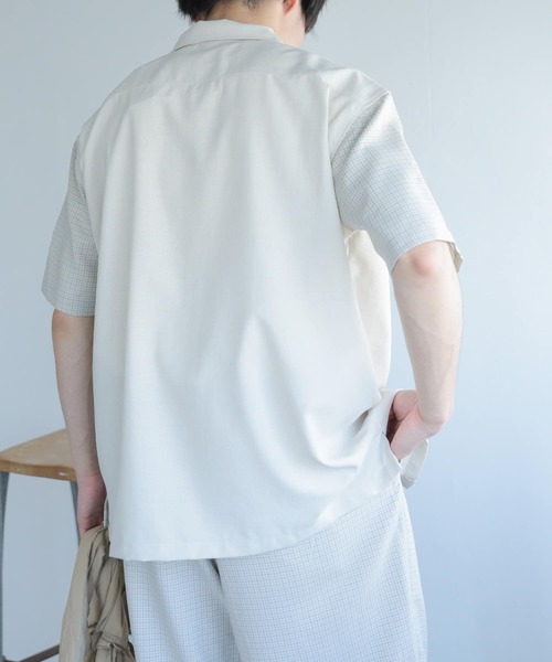 SENSE OF PLACE by URBAN RESEARCH（センスオブプレイスバイアーバンリサーチ）の「『セットアップ対応』『イージーケア』リネンライクブロックドシャツ(5分袖)（シャツ/ブラウス・メンズ・その他1/その他2・MEDIUM/LARGE）」の15枚目の写真