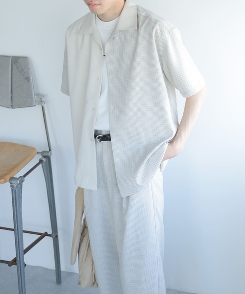 SENSE OF PLACE by URBAN RESEARCH（センスオブプレイスバイアーバンリサーチ）の「『セットアップ対応』『イージーケア』リネンライクブロックドシャツ(5分袖)（シャツ/ブラウス・メンズ・その他1/その他2・MEDIUM/LARGE）」の17枚目の写真