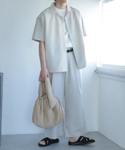 SENSE OF PLACE by URBAN RESEARCH（センスオブプレイスバイアーバンリサーチ）の「『セットアップ対応』『イージーケア』リネンライクブロックドシャツ(5分袖)（シャツ/ブラウス・メンズ・その他1/その他2・MEDIUM/LARGE）」の18枚目の写真