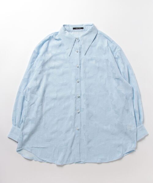 one way（ワンウェイ）の「オパールジャガードシャツ（シャツ/ブラウス・レディース・ライトグリーン/ベージュ/ホワイト/ライトブルー・FREE）」の20枚目の写真