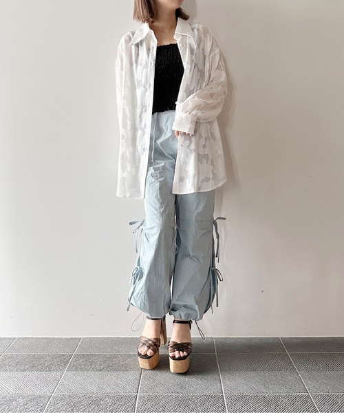 one way（ワンウェイ）の「オパールジャガードシャツ（シャツ/ブラウス・レディース・ライトグリーン/ベージュ/ホワイト/ライトブルー・FREE）」の22枚目の写真