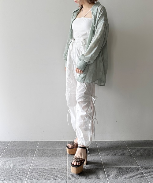 one way（ワンウェイ）の「オパールジャガードシャツ（シャツ/ブラウス・レディース・ライトグリーン/ベージュ/ホワイト/ライトブルー・FREE）」の17枚目の写真