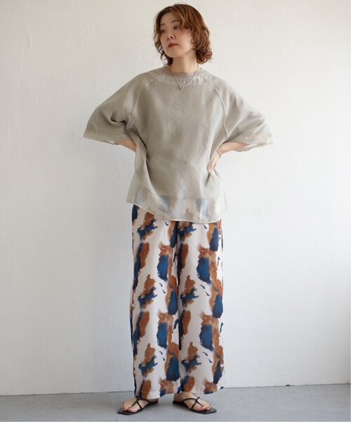 notch.（ノッチ）の「水彩デシンパンツ（その他パンツ・レディース・ブラウン/ネイビー/イエロー・M）」の9枚目の写真