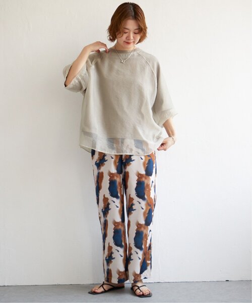 notch.（ノッチ）の「水彩デシンパンツ（その他パンツ・レディース・ブラウン/ネイビー/イエロー・M）」の8枚目の写真