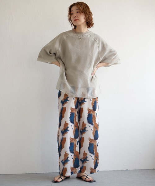 notch.（ノッチ）の「水彩デシンパンツ（その他パンツ・レディース・ブラウン/ネイビー/イエロー・M）」の15枚目の写真