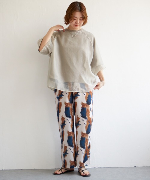 notch.（ノッチ）の「水彩デシンパンツ（その他パンツ・レディース・ブラウン/ネイビー/イエロー・M）」の16枚目の写真