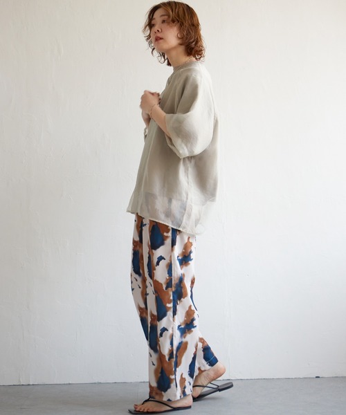 notch.（ノッチ）の「水彩デシンパンツ（その他パンツ・レディース・ブラウン/ネイビー/イエロー・M）」の19枚目の写真