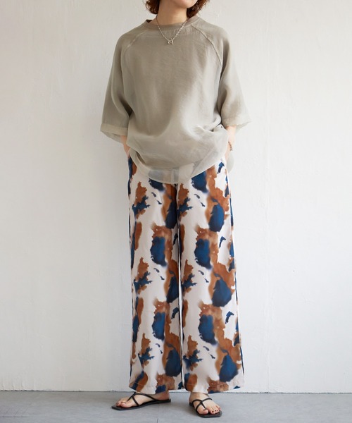 notch.（ノッチ）の「水彩デシンパンツ（その他パンツ・レディース・ブラウン/ネイビー/イエロー・M）」の20枚目の写真