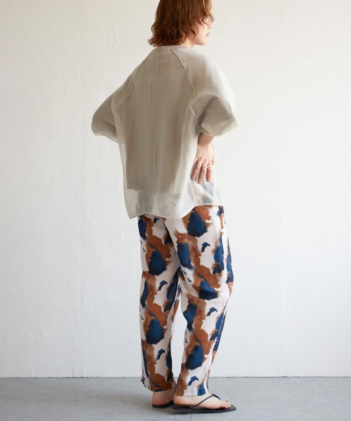 notch.（ノッチ）の「水彩デシンパンツ（その他パンツ・レディース・ブラウン/ネイビー/イエロー・M）」の22枚目の写真