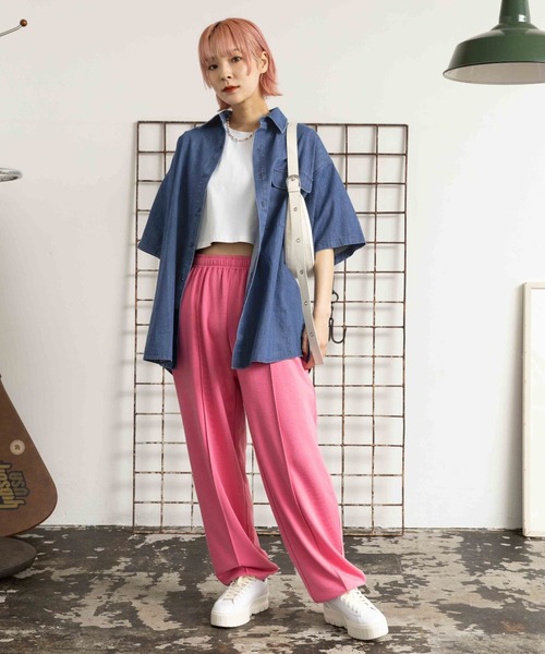 PBLIM（ページボーイリム）の「PAGEBOYLIM/ルーズデニムシャツ（シャツ/ブラウス・レディース・ブラック/ブルー・FREE）」の13枚目の写真