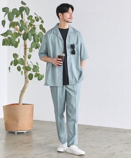 SPU(スプ)の「リラクシングシルエットセンタープレススラックスパンツ ポリストレッチ生地/テックリネン生地(スラックス・メンズ・ブラック/グレー/オフホワイト/チャコール/ネイビー系/グレー系/グレー系2/ブラック系・L/M/XL)」の20枚目の写真