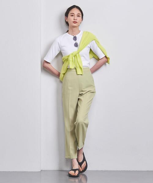 UNITED ARROWS(ユナイテッドアローズ)の「P/CU ハイウエスト ダブル パンツ(その他パンツ・レディース・ネイビー/ライム・36/38)」の10枚目の写真