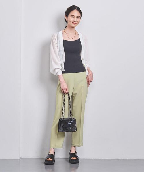 UNITED ARROWS(ユナイテッドアローズ)の「P/CU ハイウエスト ダブル パンツ(その他パンツ・レディース・ネイビー/ライム・36/38)」の11枚目の写真