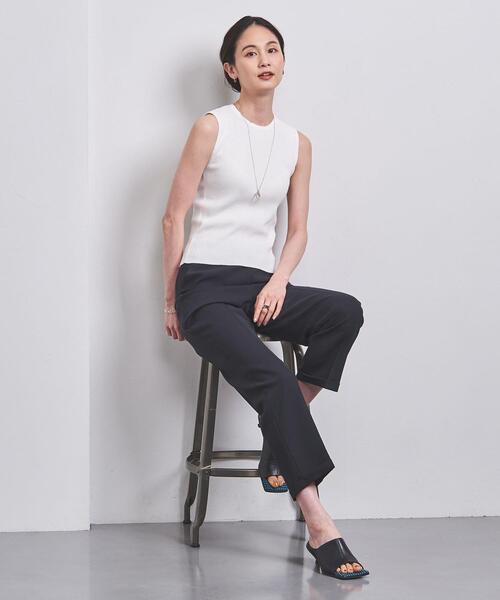 UNITED ARROWS(ユナイテッドアローズ)の「P/CU ハイウエスト ダブル パンツ(その他パンツ・レディース・ネイビー/ライム・36/38)」の13枚目の写真