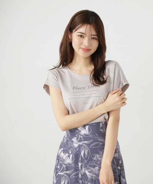 PROPORTION BODY DRESSING(プロポーションボディドレッシング)の「<E>刺繍ロゴTシャツ / 1213167501(Tシャツ/カットソー・レディース・ホワイト/ダークグレー/グレー・FREE)」の1枚目の写真
