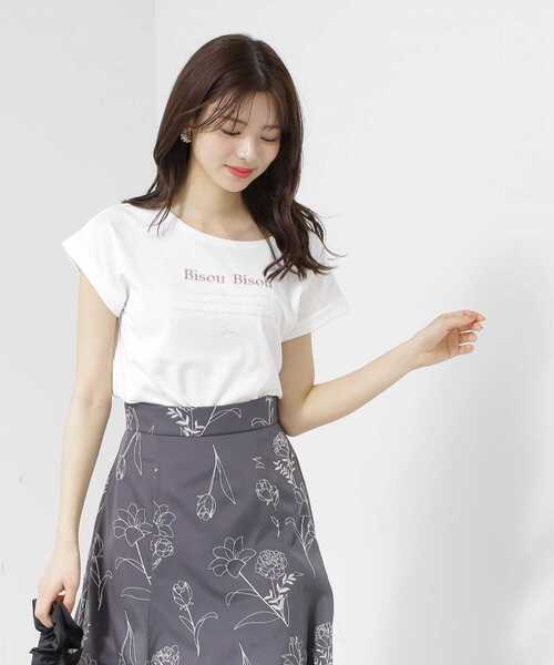 PROPORTION BODY DRESSING(プロポーションボディドレッシング)の「<E>刺繍ロゴTシャツ / 1213167501(Tシャツ/カットソー・レディース・ホワイト/ダークグレー/グレー・FREE)」の2枚目の写真