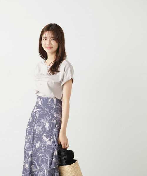 PROPORTION BODY DRESSING(プロポーションボディドレッシング)の「<E>刺繍ロゴTシャツ / 1213167501(Tシャツ/カットソー・レディース・ホワイト/ダークグレー/グレー・FREE)」の5枚目の写真