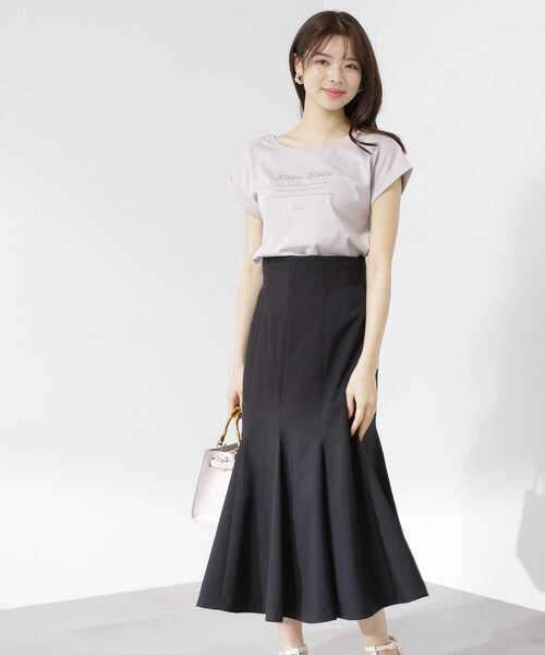 PROPORTION BODY DRESSING(プロポーションボディドレッシング)の「<E>刺繍ロゴTシャツ / 1213167501(Tシャツ/カットソー・レディース・ホワイト/ダークグレー/グレー・FREE)」の8枚目の写真